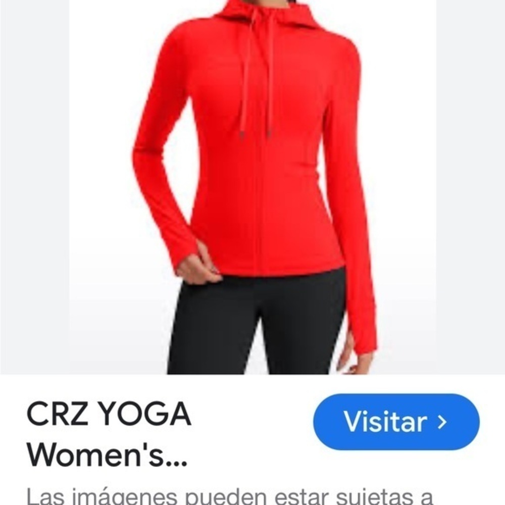 CRZ YOGA Women's Red Hoodie Top